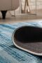 Tonaton Patterned Blue Colored Non-Slip Base Washable Chenille Machine Carpet 7360 - 4