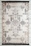 Scandinavian Patterned Beige Black Chenille Machine Carpet Runner Washable Hallway Carpet 7733