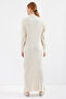 Stone Color Zippered Boydandan Knitwear Dress - 4