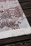 Modern Patterned Black Washable Fringed Non-Slip Base Chenille Living Room Carpet 7425 - 5