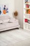 Line Patterned Cream Brown Chenille Machine Washable Fringed Non-Slip Base Living Room Carpet 8341 - 7