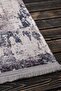 Antique Patterned Gray Woven Carpet Washable Chenille Machine Carpet Fringed Non-Slip Base Carpet 7372 - 4