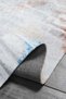 Modern Patterned Blue Gray Runner Washable Chenille Hallway Carpet 7151 - 4