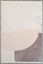 Striped Patterned Cream Mink Chenille Machine Washable Fringed Non-Slip Base Living Room Carpet 8354 - 6