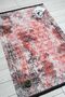 Bohemian Patterned Red Chenille Machine Washable Fringed Non-Slip Base Living Room Carpet 7324 - 3