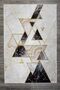 Modern Patterned Velvet Carpet White Gold Black Washable Non-Slip Base Carpet 7143