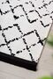 Nordic Patterned Black and White Washable Non-Slip Base Chenille Machine Carpet 7782 - 3