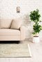 Abstract Patterned Cream Washable Non-Slip Chenille Hallway Living Room Kitchen Carpet 7827 - 7