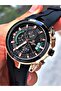 Black Color Functional Sports Silicone Men's Wristwatch - 4