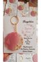 Flower Themed Pink Round Keychain Babyshower Birthday Baby Gifts 15 Pieces