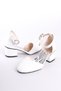 New Season White Patent Leather Girls' Heeled Shoes - 4
