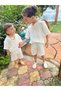 Cream Baby Children Girls Boys Unisex Muslin Top and Bottom Set Summer Bohemia