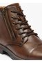 Textured Chukka Boots with Zip Closure - 5