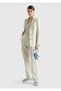 Women's Beige 100% Linen Cargo Pants - 3