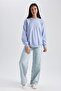 Relaxed Cut Crew Neck Thin Sweatshirt - B1715ax23au - 2