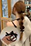 Women's Velvet Bow Model Elastic Buckle 2 Pieces
