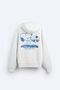Unisex Oversize Sweatshirt Hoodie Peanuts Snoopy Printed White – Hooded, Kangaroo Pocket, 3 Strands - 6