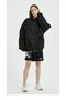 Baggy Vintage Black Zip Detail Parachute College Jacket - 8