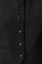 Black Fitted Crop Woven Vest Twoaw25Ye00055 - 4