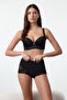 Siyah Micro Dantelli Toparlayıcı Boxer Örme Külot THMAW25KU00022