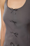 Anthracite Fitted Bow Detailed Woven Vest Twoaw25Ye00070 - 4