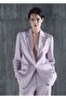 Gray Brown Satin Blazer Jacket - 6