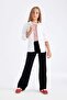 Girl's Slim Fit Bengalin Long Sleeve Basic Plain White School Shirt 3146698 - 2