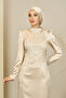 Sıla Evening Dress with Front Sconce Embroidery - 2