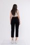 Women's Summer Black High Waist Belted Gabardine Jeans Fabric Pencil Denim Pants Casual Daily Office Stylish 3880 - 5
