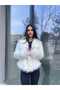 Wide collar fur jacket - 4