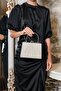 Women's Pearl Stone Evening Dress Clutch Portfolio Bag