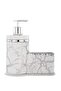 Patterned Liquid Soap Dispenser Kitchen Bathroom Detergent Dispenser Soap Dispenser Brush with Sponge Chamber Brush Not Included - 3
