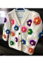 Floral Hand Knitted Children's Cardigan - 2