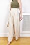 Stone Waist Velcro Collar Stitching Palazzo Trousers - 2