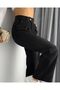 Women's Black Pleated Palazzo Pants Wide Leg