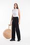 Women's Black High Waist Relaxed Cut Knitwear Trousers - 8