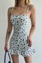 Women's Clothing Strappy Floral Patterned Mini Dress - 2