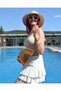 Women's Handbag Jute Zipper Wallet Clutch - 3