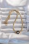 Gold Colored 316l Enamel Chain and Zircon Stone Serenay Necklace - 2