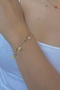 Daisy Pendant and Colorful Stone Women's Chain Bracelet Special Plated Adjustable - 2