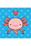 كوب رسم على شكل قلب من Axolotl، هدية، مهر، حامل عرض - 3