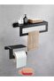 Metal Bathroom Towel Rack and Toilet Paper Rack Set of 2
