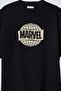 Marvel est1393 Logo Printed Marvel Oversize Unisex Black T-shirt