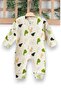 0-1-3-6 Months Girl's Jumpsuit - Fruit Print, Fittle and Snap Fastener Jumpsuit Without Booties / Thin Fabric