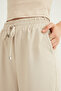 Elastic Waist Wide Leg Trousers Stone - 4