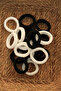 Women's 20-Piece Black and White, Buckle, Towel Rubber Buckle Set, Women's Rubber Hair Clips, Children's Rubber Buckle - 3