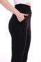 Women's Black Wide Belt Side Pocket Jogger Tracksuit Tights - 2