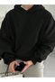 Men's 2-Piece Black-Grey Solid Color Casual Hooded Sweatshirt - 6