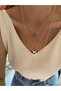 Triple Gold Sequin Butterfly Necklace Set