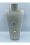 Triple Gold Sequin Butterfly Necklace Set - 3